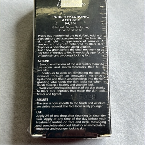🧴 PERLIER | BLACK RICE 94.5% PURE HYALURONIC ACID GEL - Picture 2 of 8